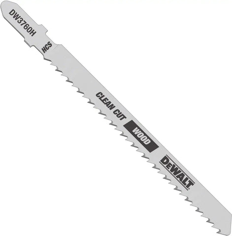 DEWALT DW3760-5 4-Inch 10TPI Fine Finish Wood Cut T-Shank Jig Saw Blade (5-Pack)