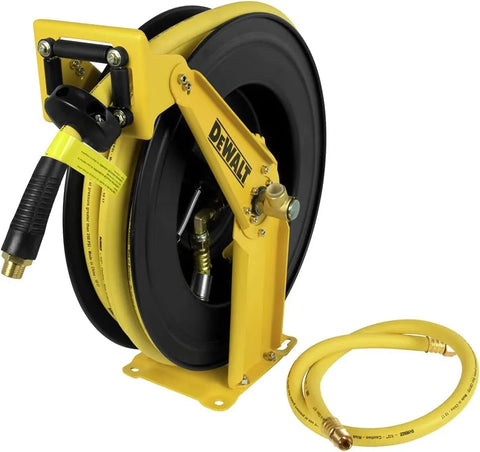 DEWALT DXCM024-0344 Double Arm Hose Reel with 1/2" x 50' Premium Rubber Hose