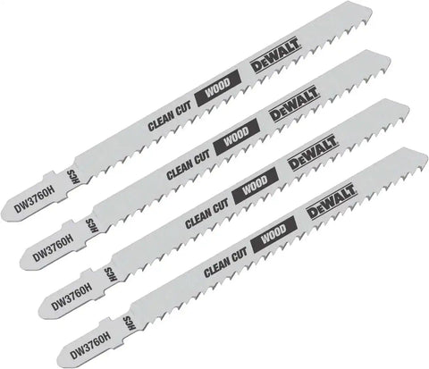 DEWALT DW3760H 4-Inch 10TPI Fine Finish Wood Cut HSC T-Shank Jig Saw Blade (20-Pack)