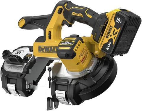 DEWALT 20V MAX XR Bandsaw, Brushless Motor, Portable and Cordless, 3-3/8 Inch Cut Capacity, 5Ah Battery and Charger Included (DCS378P1)