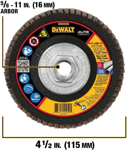 DEWALT DWA8280H 40G T29 XP Ceramic Flap Disc, 4-1/2" x 5/8"