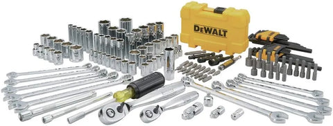 DEWALT Mechanics Tools Kit and Socket Set, 142-Piece, 1/4 & 3/8" Drive, MM/SAE (DWMT73802)