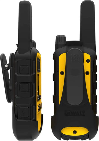 DEWALT DXFRS800 2 Watt Heavy Duty Walkie Talkies - Waterproof, Shock Resistant, Long Range & Rechargeable Two-Way Radio with VOX (2 Pack) & Motorola 53724 Remote Speaker Microphone (Black)