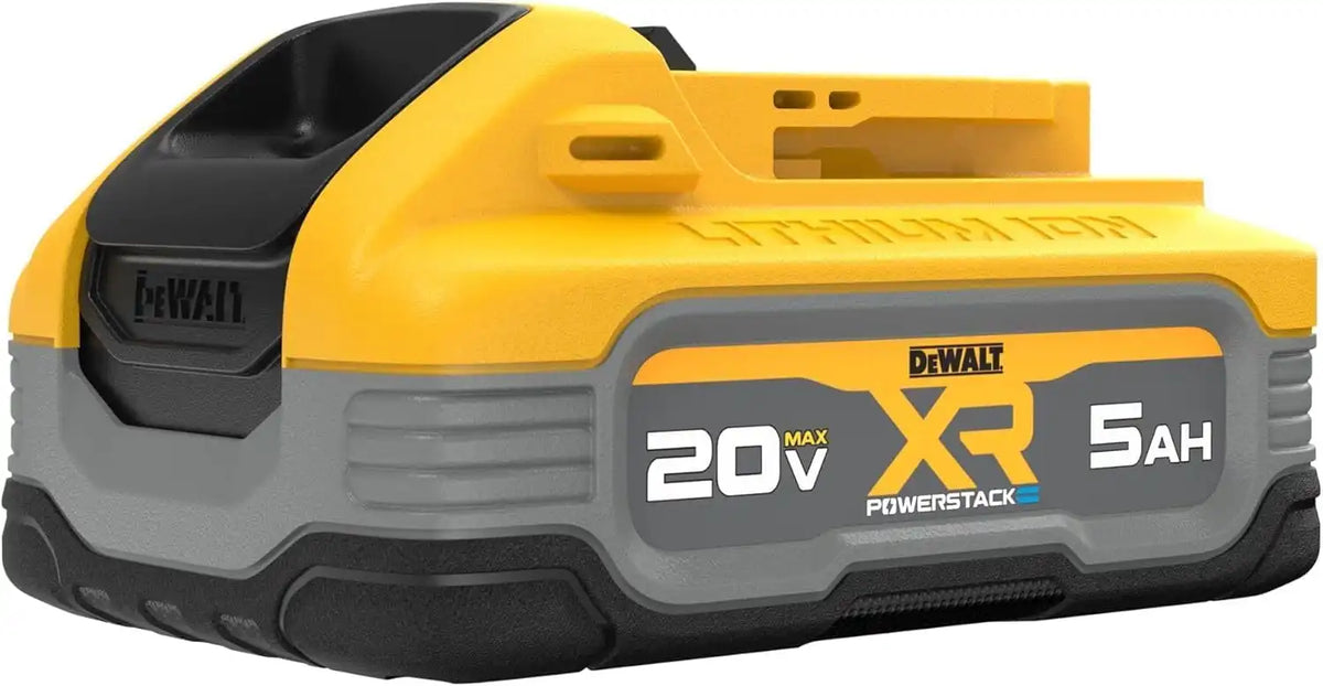 DEWALT 20V MAX Battery, POWERSTACK, More Power More Compact, Rechargeable 5Ah Lithium Ion Battery (DCBP520)
