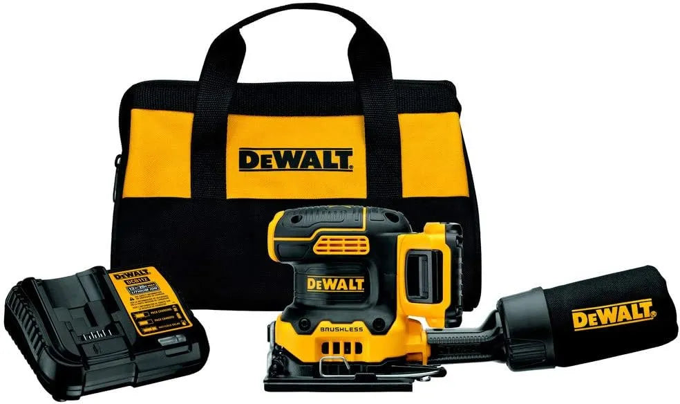 DEWALT DCW200D1 20V MAX XR Cordless 1/4 Sheet Variable Speed Sander Kit (2.0 Ah Battery)
