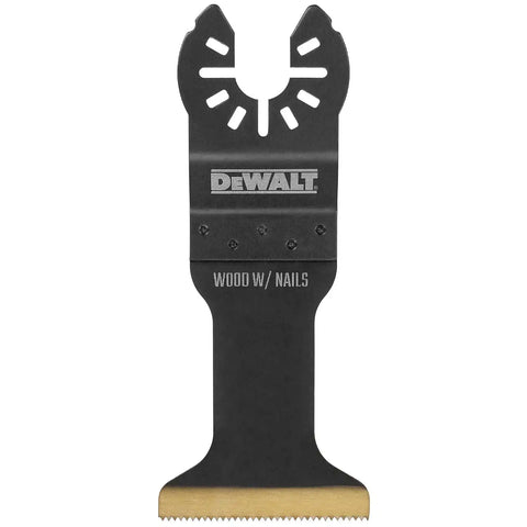 DEWALT Oscillating Tool Blade for Wood with Nails, Wide, Titanium Nitride Coated (DWA4204), Black