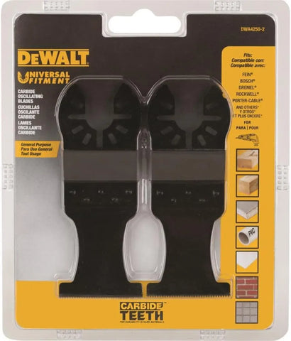 DEWALT DWA4250-2 Carbide Oscillating Blade (2 Pack), 1-3/8"
