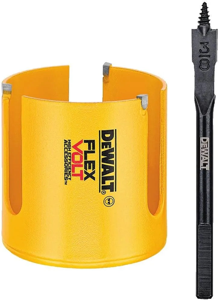 DEWALT FLEXVOLT Hole Saw for Wood, Carbide, Pilot Bit, 2-9/16-Inch (DWAFV02916PB)