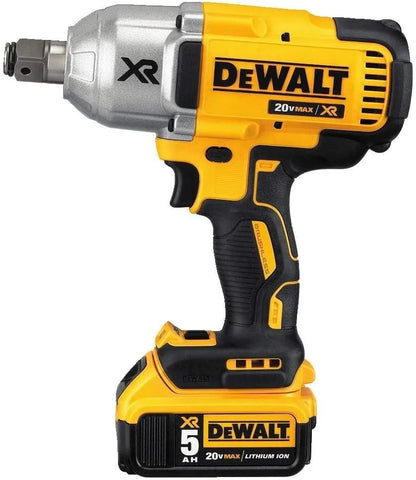 DEWALT 20V MAX* XR 3/4" Impact Wrench, Cordless, Hog Ring, with 2 Batteries and Charger, 5Ah (DCF897P2)