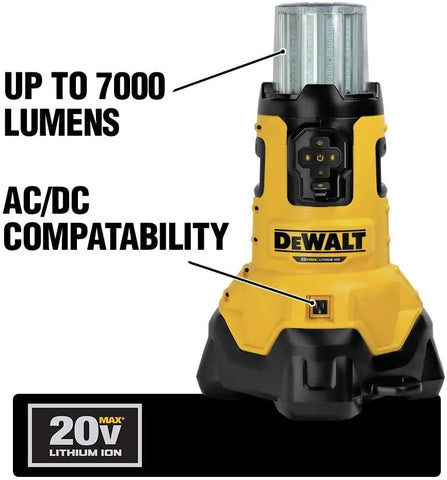 DEWALT DCL070 20V MAX Bare Tool FLEXVOLT Bluetooth LED Area Light