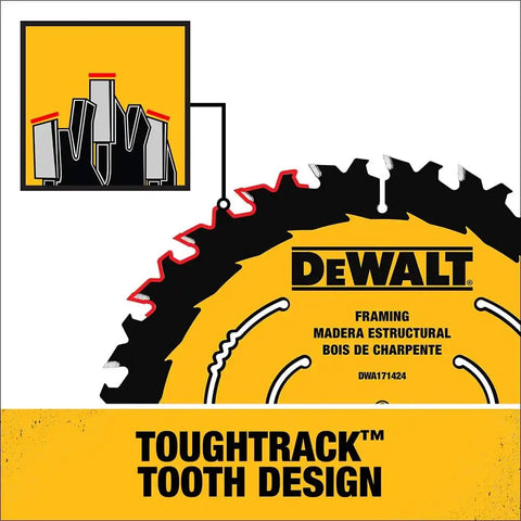 DEWALT Circular Saw Blade, 7 1/4 Inch, 24 Tooth, Wood Cutting (DWA171424) (Pack of 2)