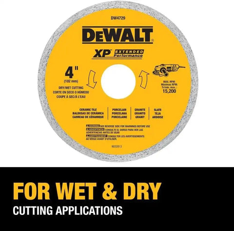 DEWALT 4-in x 0.06-in Ceramic Tile Bl, Yellow