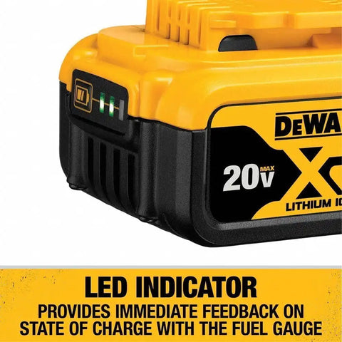 DEWALT 20V Max Battery, 4 Pack, Includes 2 x 5.0Ah Extended Runtime Batteries and 2 x 2.0Ah Compact Batteries (DCB235-4)