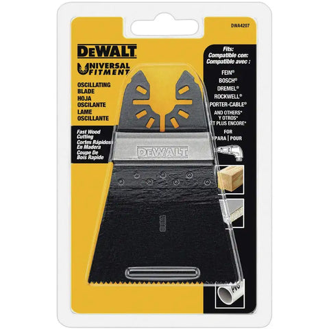 DEWALT Oscillating Tool Blade for Wood, Wide, Fast Cutting (DWA4207), Black