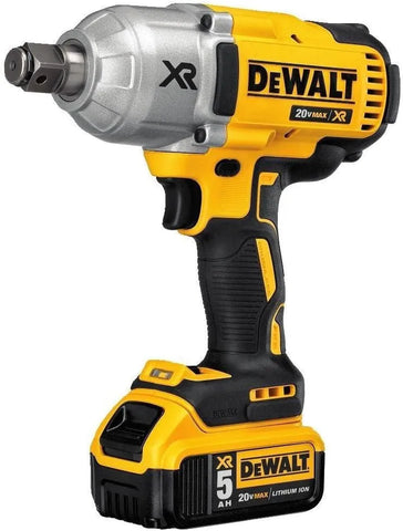 DEWALT 20V MAX* XR 3/4" Impact Wrench, Cordless, Hog Ring, with 2 Batteries and Charger, 5Ah (DCF897P2)