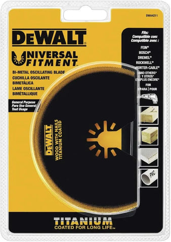 DEWALT DWA4211 Oscillating Titanium Nitride Coated Semicircle Blade, Black