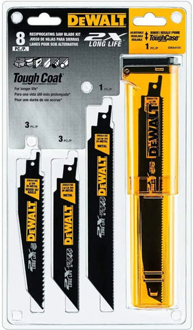 DEWALT - DWA4101 Reciprocating Saw Blade Set, Wood/Metal Cutting, 8-Pack (DWAR8SETCS)