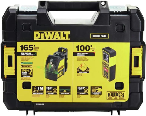 DEWALT TSTAK Laser Level & Laser Measure Tool Kit, Cross Line (DW0889CG)