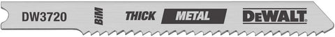 DEWALT DW3728-5 3" 32 TPI Sheet Metal Cut Cobalt Steel U-Shank Jig Saw Blade - 5 Pack