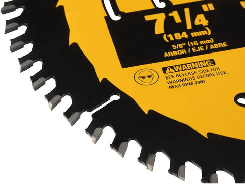 DEWALT Circular Saw Blade, 7 1/4 Inch, 60 Tooth, Wood Cutting (DWA171460)