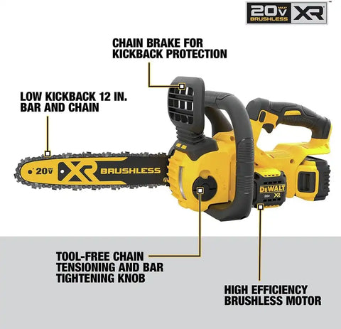 Dewalt Chainsaw Compact 5AH 20V DCCS620P1