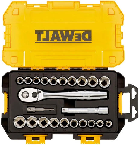 DEWALT DWMT73813 Drive Socket Set (23 Piece), 1/2"