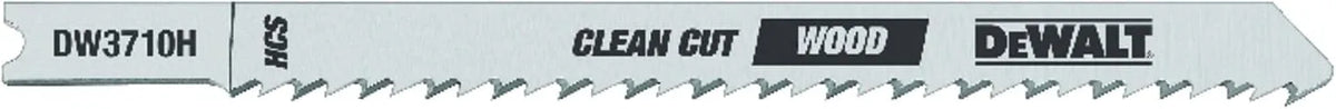 DEWALT DW3710H 4-Inch 10 TPI Fine Smooth HCS U-Shank Woodcutting Jig Saw Blade (5-Pack)
