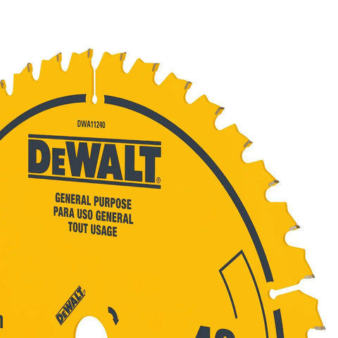 DEWALT 12 Inch Miter Saw Blades, 2 Pc, 40 Tooth Rough, 80 Tooth Fine Finish Tungsten Carbide Tipped Steel Blades, 1 in Arbor (DWA124080CMB)