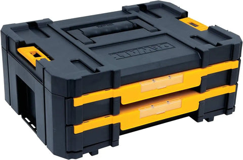 DEWALT TSTAK Tool Storage Organizer with Double Drawers, Holds Up to 16.5 lbs. (DWST17804) (Pack of 4)