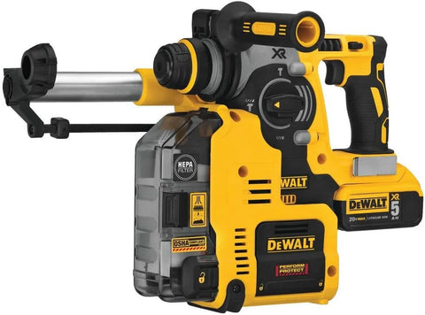 DEWALT 20V MAX XR Rotary Hammer, SDS Plus, L-Shape, On-Board Dust Extractor, 1-Inch (DCH273P2DHO)