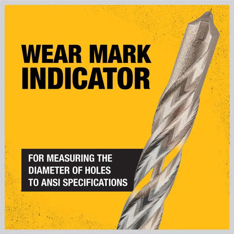 DEWALT SDS+ Hammer Bit, Rock Carbide, 1/2-Inch by 4-Inch by 6-Inch (DW5437)