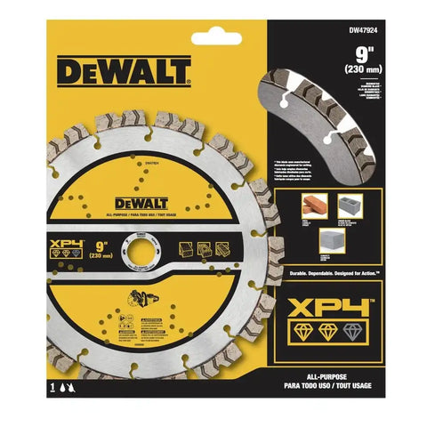 DEWALT Diamond Saw Blade, Concrete and Masonry Blade, Segmented, 9-inch (DW47924)