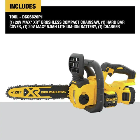 Dewalt Chainsaw Compact 5AH 20V DCCS620P1