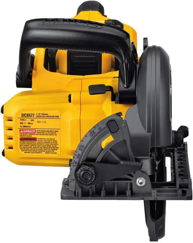 DEWALT FLEXVOLT 60V MAX* Circular Saw Kit, 7-1/4-Inch, Worm Style, 9.0Ah Battery (DCS577X1)