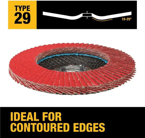 DEWALT DWA8282H 80G T29 XP Ceramic Flap Disc, 4-1/2" x 5/8"
