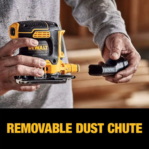 DEWALT 20V MAX* XR Palm Sander, Sheet, Variable Speed, 5-Ah Battery, 1/4-Inch (DCW200P1)