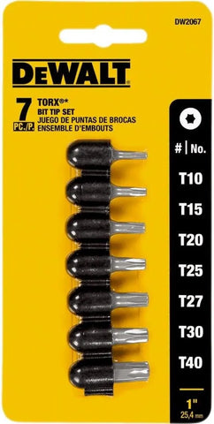 DEWALT DW2067 Torx Insert Bit Set, 7-Piece
