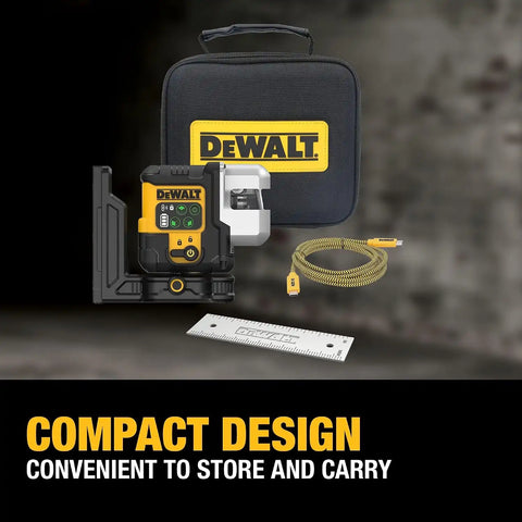 DEWALT USB Rechargeable Green 3X180° Line Laser Base Kit (DCLE14301GB)
