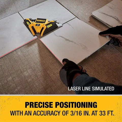 DEWALT DW0802 33'. Laser Square, Yellow