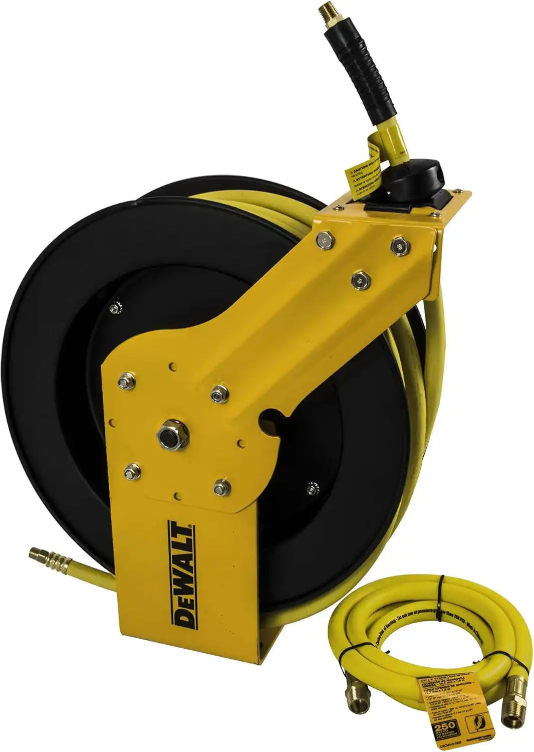 DEWALT 3/8 in. x 50 ft. Retractable Air Hose Reel with Rubber Hose