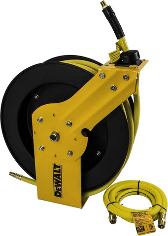 DEWALT 3/8 in. x 50 ft. Retractable Air Hose Reel with Rubber Hose
