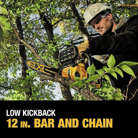 DEWALT DCCS620B 20V Max Compact Cordless Chainsaw with Brushless Motor, Tool Only