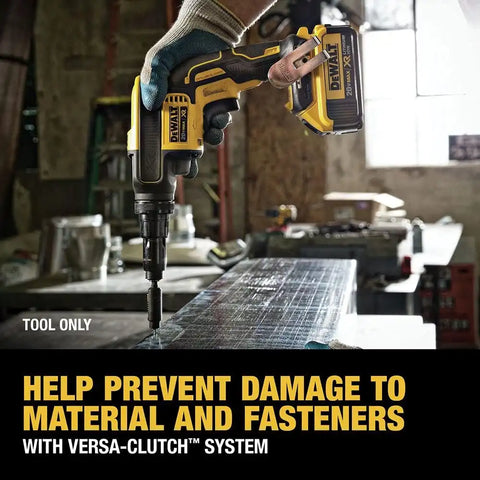 DEWALT 20V MAX XR Screw Gun, Versa-Clutch, Adjustable Torque, Tool Only (DCF622B)