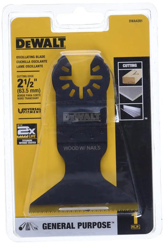 DEWALT Oscillating Tool Blade, Titanium Nitride Coated, General Purpose, 2-1/2-Inch (DWA4281)