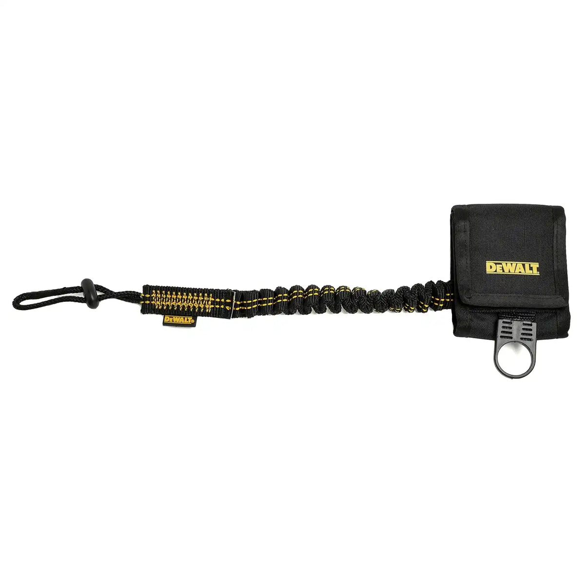 DEWALT Wristband Tool Anchor with Lanyard, Black/Yellow