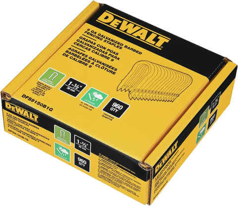 DEWALT Galvanized Barbed Fencing Staples 1.5" 9 GA (DFS9150B1G)
