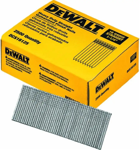 DEWALT Finish Nails, 1-1/4-Inch, 16GA, 2000-Pack (DCS16125)