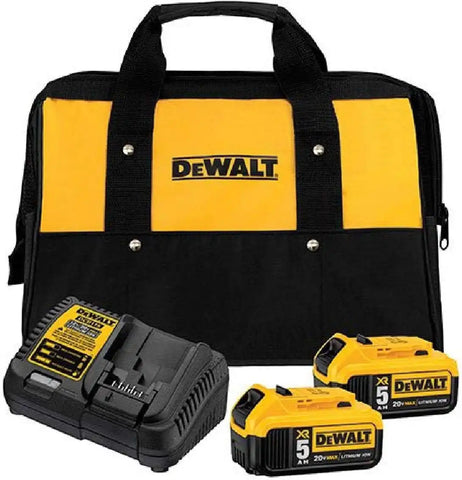 DEWALT 20V MAX Battery Starter Kit with 2 Batteries, 5.0Ah (DCB205-2CK) 20V MAX Orbital Sander, Tool Only (DCW210B)