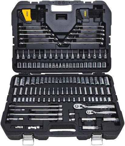 DEWALT Socket Set, 1/4-inch & 3/8-inch Drive, Standard and Metric, 156-Piece (DWMT72164)