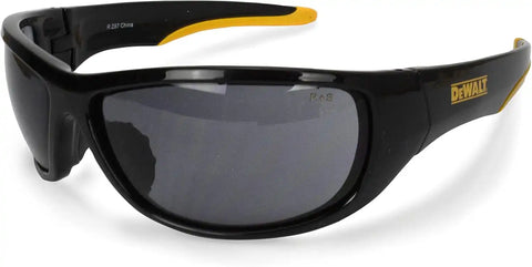 DEWALT DPG94-2C Dominator Z87+ Safety Glasses – Black Full Frame & Smoke Lens – Rubber Temples & Nosepiece – 1 Pair